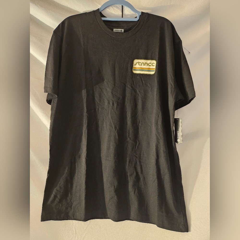 Stance Black‎ Tee with Retro Logo Nwt